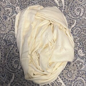 Cream Textured Scarf